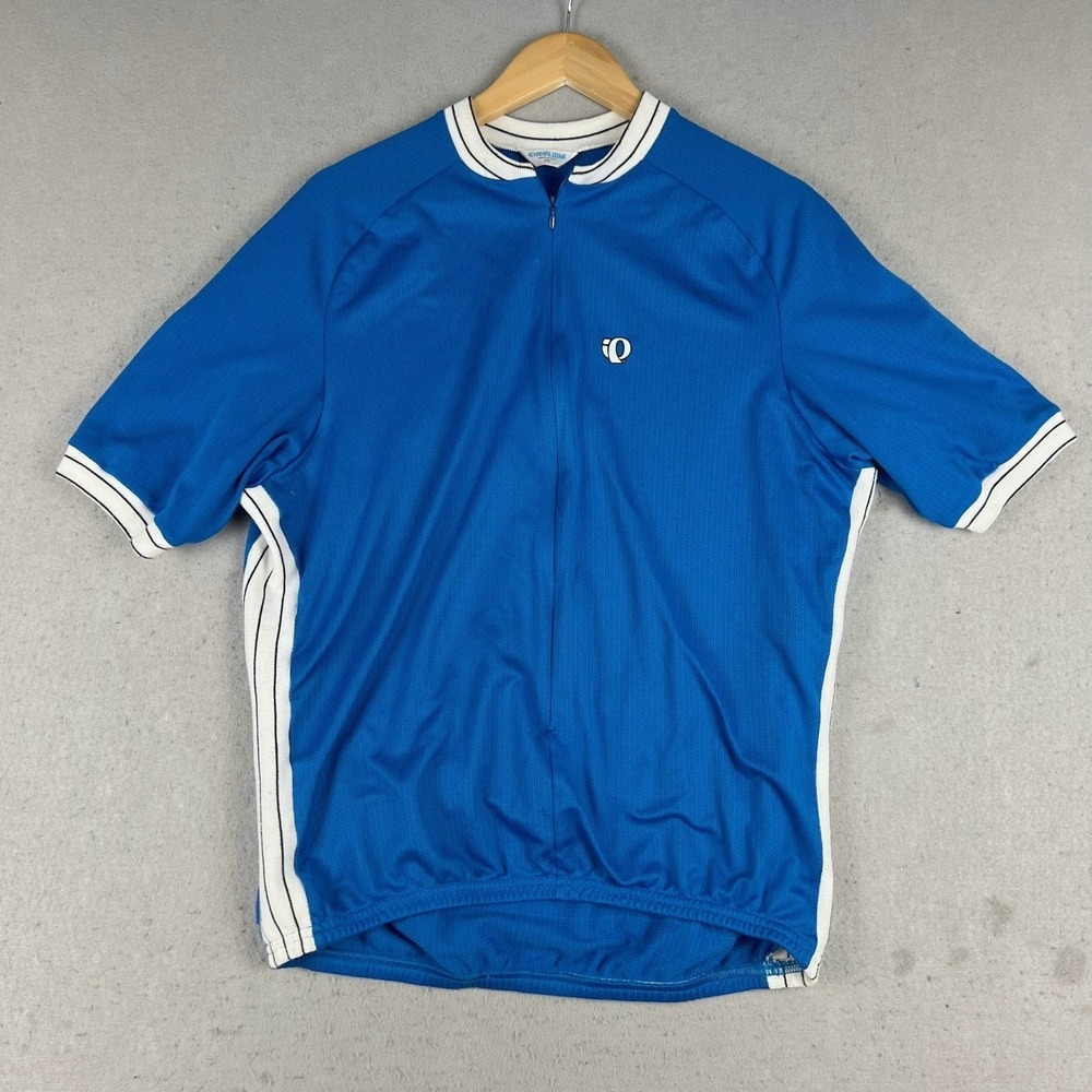 Pearl Izumi Mens Blue Cycling Jersey  Size Large  Vintage 2000‎ Made in USA